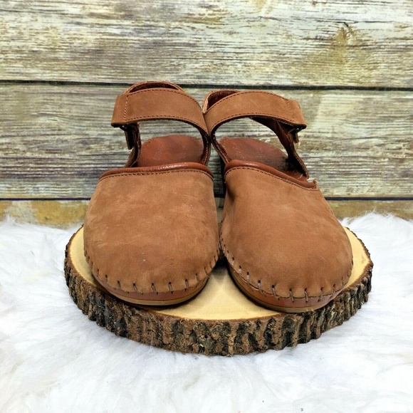 Natural Sport Terra Brown Leather Clog Sandals - Picture 3 of 12